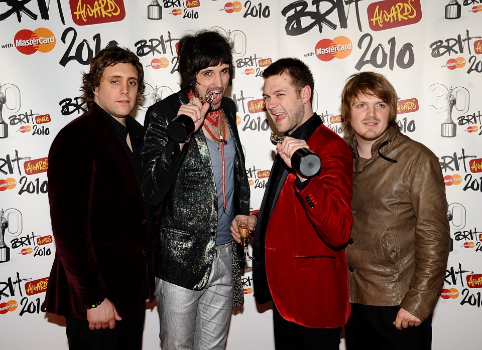 Ian Matthews, Sergio Pizzorno, Tom Meighan and Chris Edwards at the 2010 Brit Awards