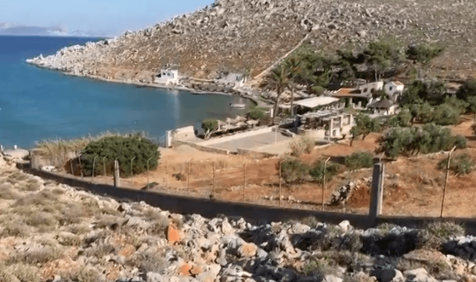 A view of the rocky area where Dr Mosley's body was found just yards from the safety of a beach resort