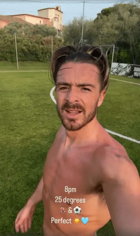 Grealish shared a video after a training session at Juventus’ academy