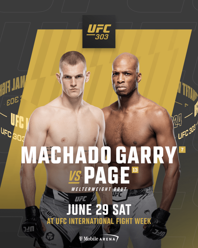 Ian Garry kicks off the UFC 303 main card against Brit Michael ‘Venom’ Page