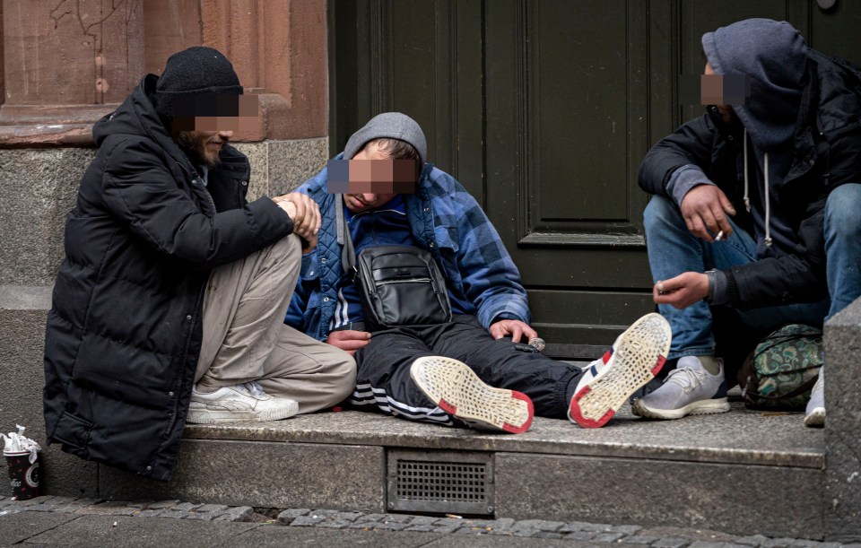 England fans have been urged to stay in areas of Frankfurt plagued by 'zombie' addicts