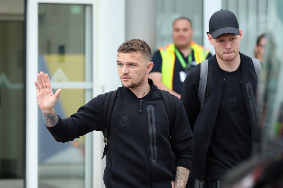 Kieran Trippier and Aaron Ramsdale were also seen in Germany