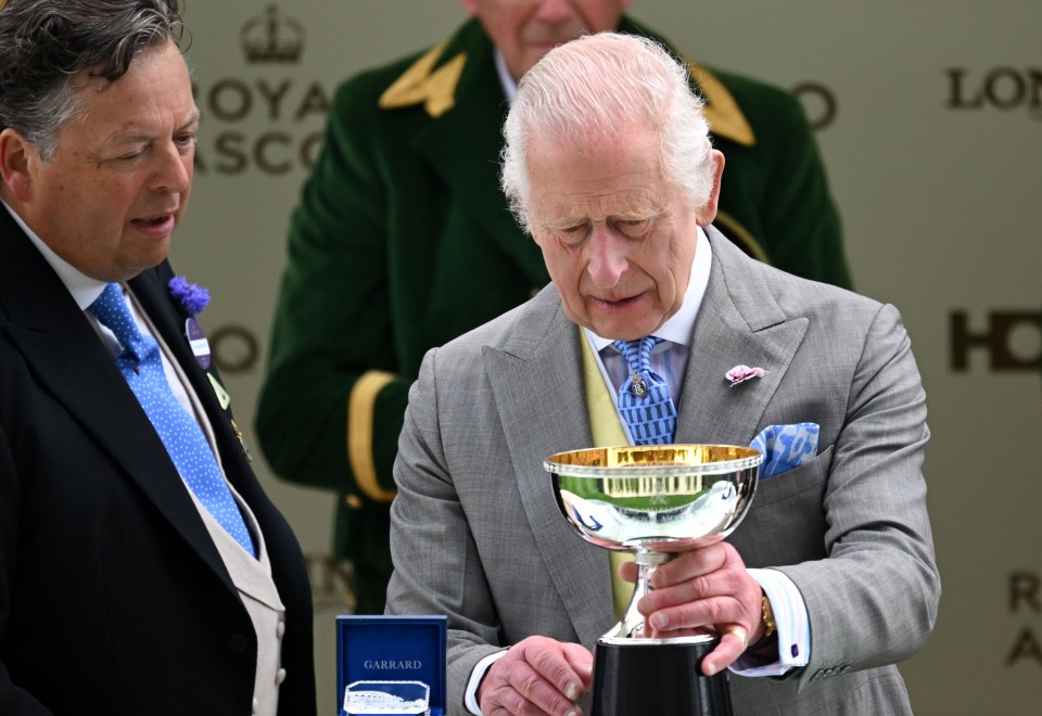 The monarch during a trophy presentation