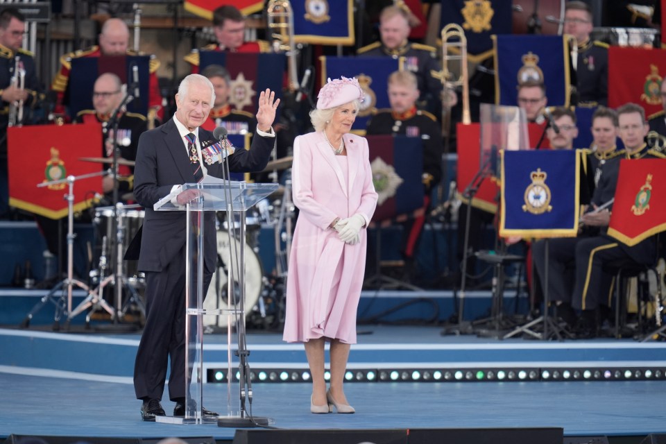 King Charles told veterans we were ‘eternally in their debt’ as he spoke beside Queen Camilla at the commemorations