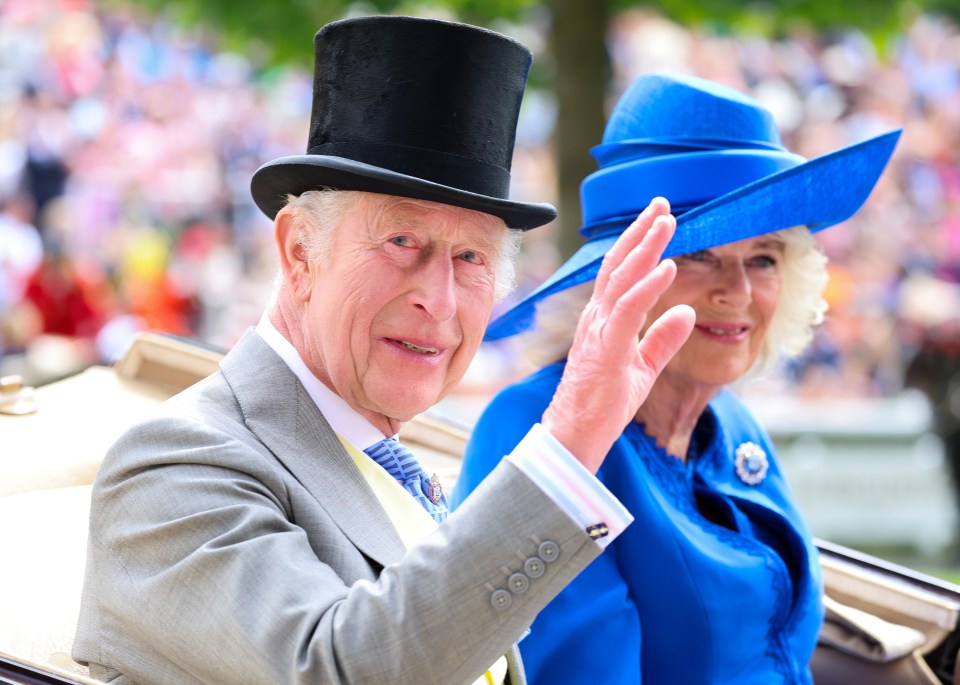 King Charles III and Queen Camilla beamed at crowds today