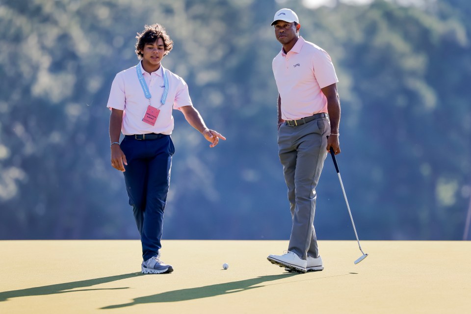 Woods has received tips from his teenage son