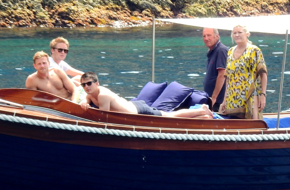 Lady Natalia Grosvenor and son Hugh are seen having good time with some friends in Portofino