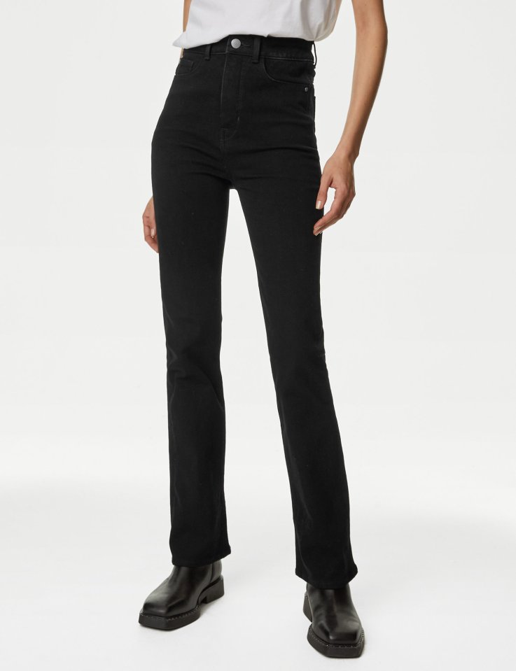 The skinny flared jeans are perfect dressed up or down