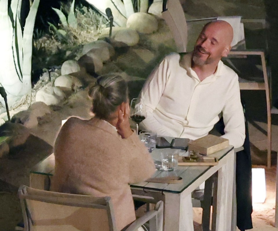 Ten Hag was met by officials during his holiday in Ibiza