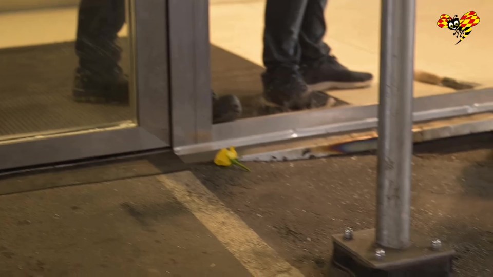 A yellow rose was seen kept at the shooting scene