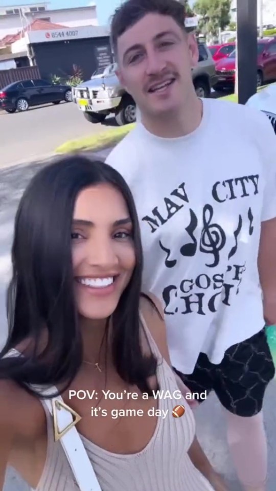 But TikTok users were divided by the 'game day' clip - while some were jealous of her lifestyle, others accused her of using her man for likes