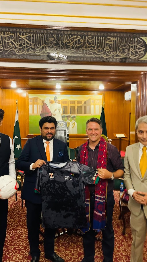 He is the official global ambassador for the Pakistan Football League