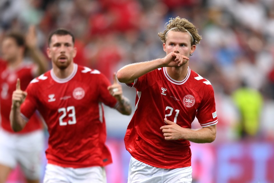 Morten Hjulmand equalised for Denmark