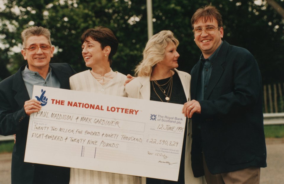 Paul (left) and his then wife Ruth alongside Mark Gardiner (right) and his partner Brenda