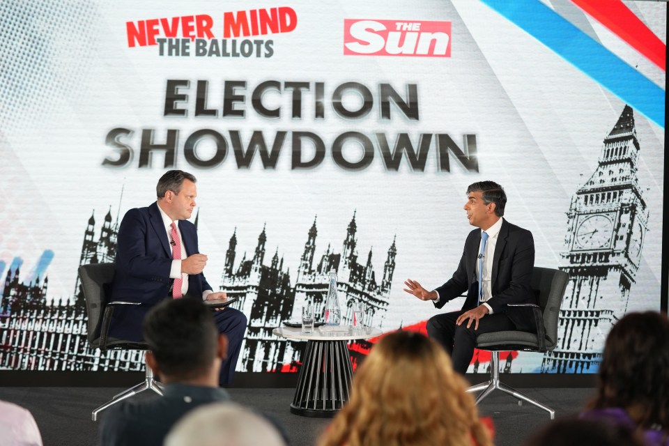 Rishi Sunak was the first to be grilled by Harry Cole in our election showdown at Sun HQ