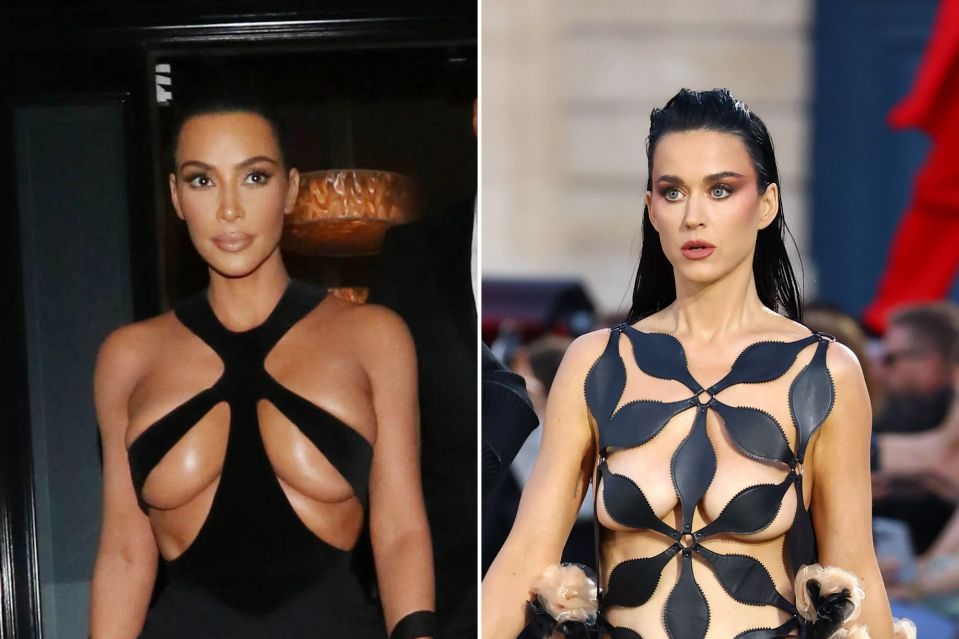 Katy copied Kim's cut-out look at Vogue World: Paris