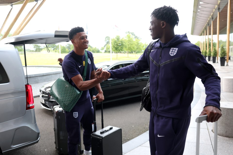 England stars met up on Sunday ahead of the flight