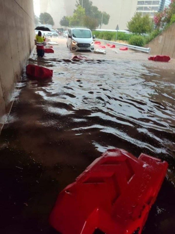 The entire airport has been flooded