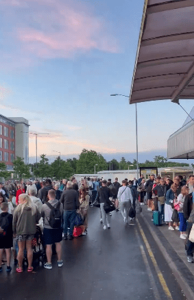 Hundreds were forced to queue outside from 4am