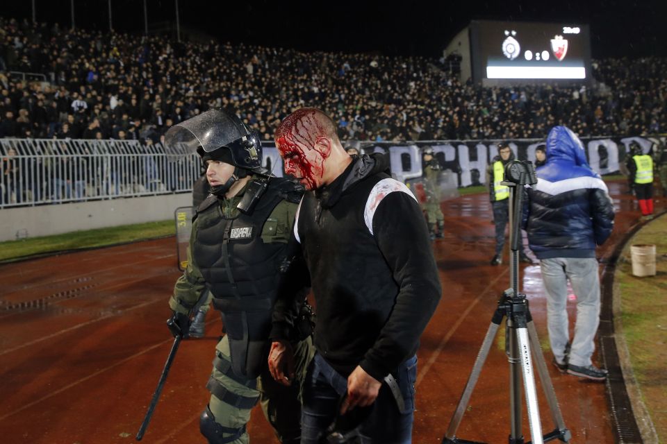 Violence regularly occurs during the local derby between Red Star Belgrade and Partizan