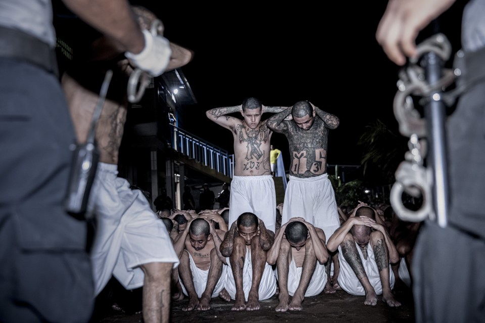 Around 850 armed prison officials guard and watch the inmates