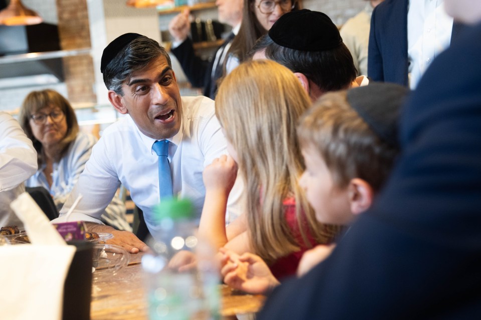 The PM with Jewish locals in Golders Green, London