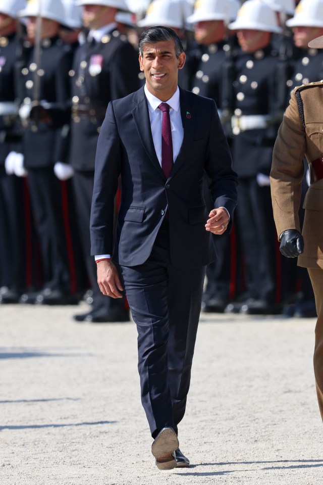 Prime Minister Rishi Sunak arriving at the D-Day commemorative event