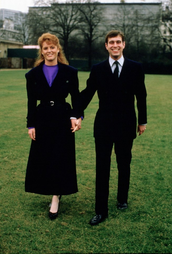 Prince Andrew shortly after his engagement announcement to Sarah Ferguson in 1986