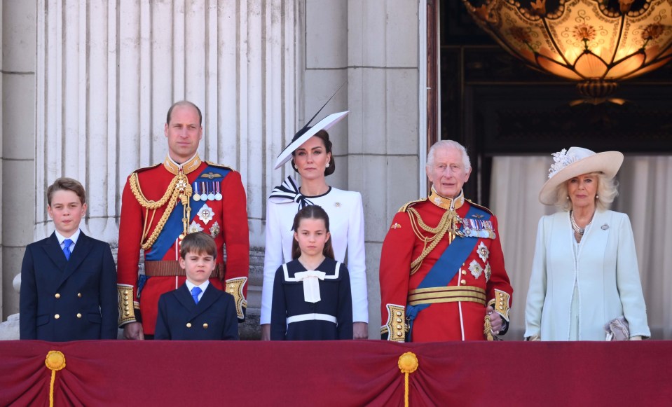 Princess Kate with King Charles on the Buckingham Palace balcony