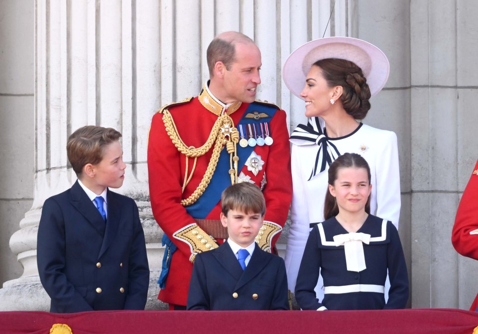 Kate beamed as she chatted to Wills