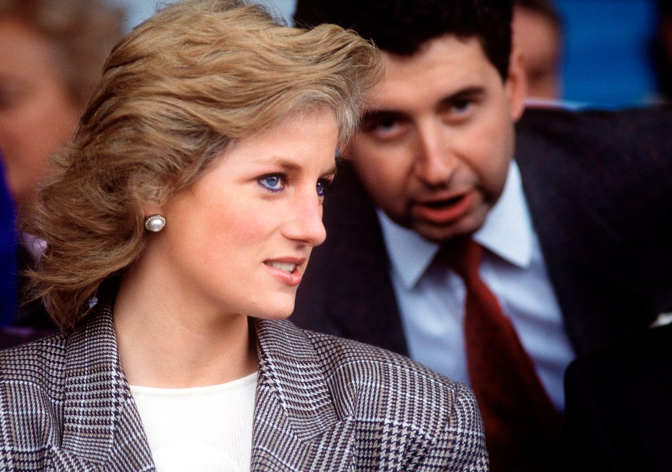 Patrick Jephson with Princess Diana at The Burghley Horse Trials in Stamford, Lincolnshire