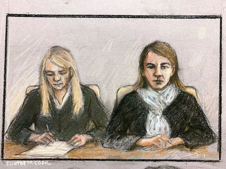 Court artist drawing of US citizen Anne Sacoolas from September 2022