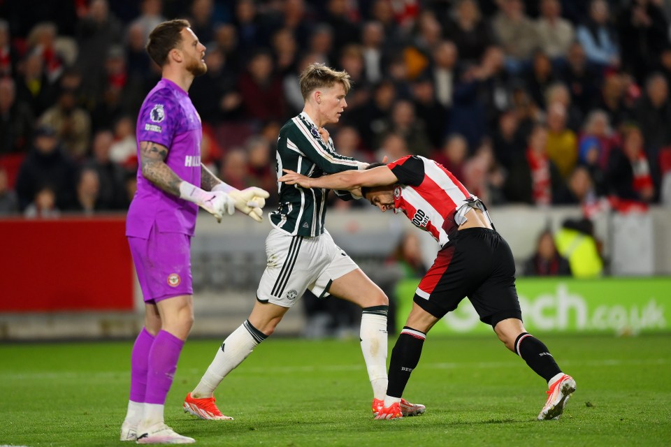 Maupay clashed with Scott McTominay last season