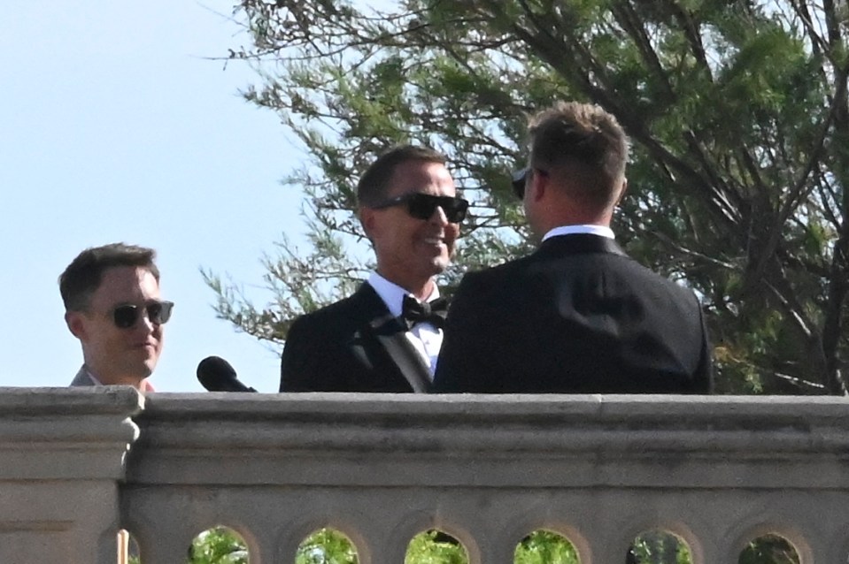 Scott Mills was all smiles as he tied the knot with Sam Vaughan