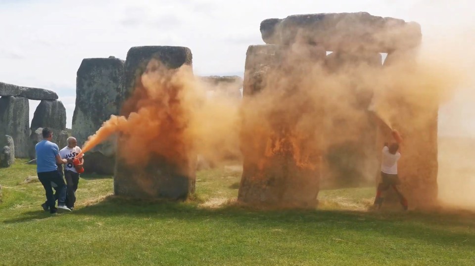 Yobs have desecrated Stonehenge