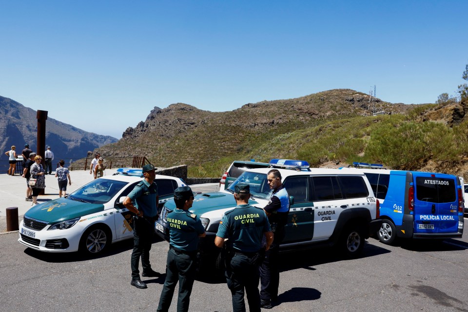 Emergency crews gather to search the Masca ravine