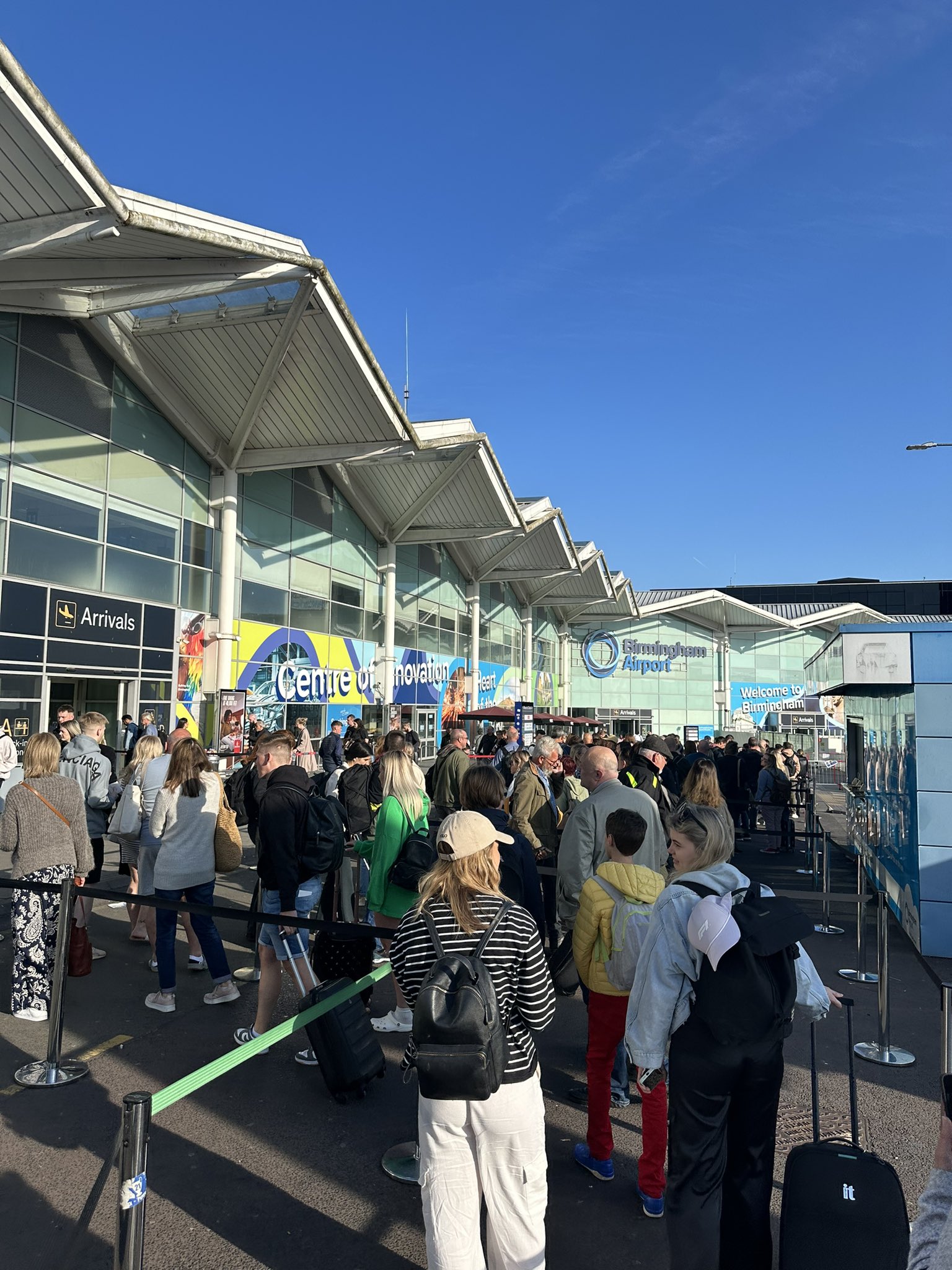 Queues at Birmingham airport went on for hours after new 3D scanners were added to security