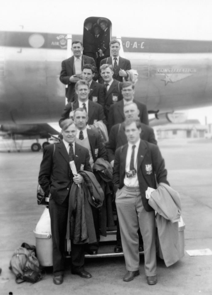 Courtenay Meredith (third row left) has died aged 94