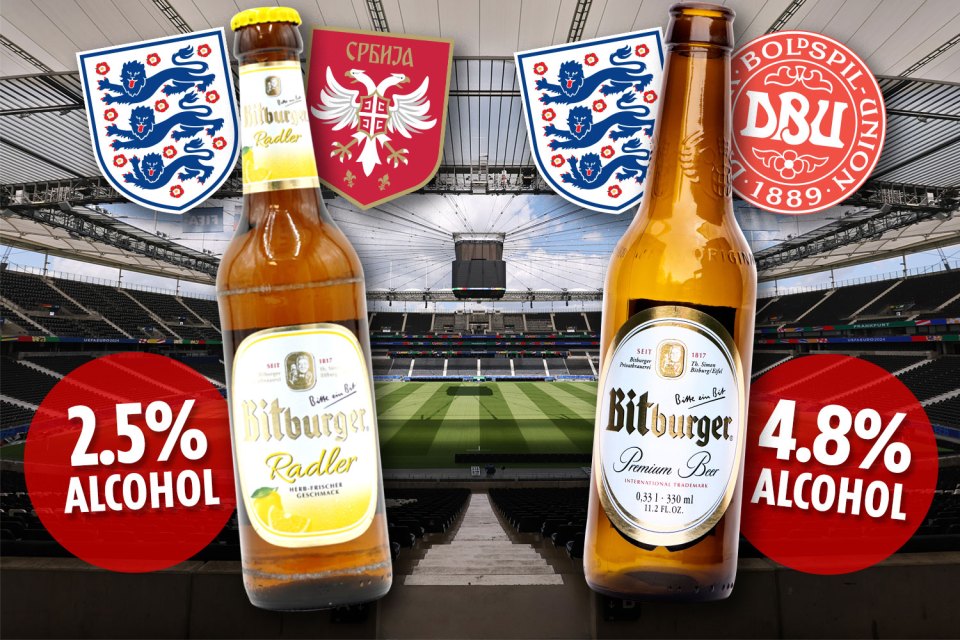 Fans at England's next Euros clash will be able to enjoy stronger beers as well as take them to their seats