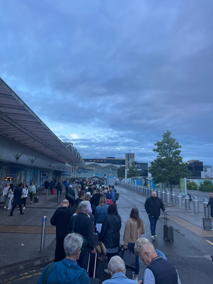 Queues, pictured here on June 16, have been snaking around the car park by 5am most days