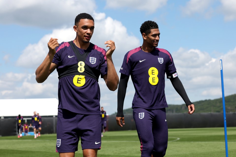 Trent Alexander-Arnold and Jude Bellingham are also with England at their HQ in Blankenhain