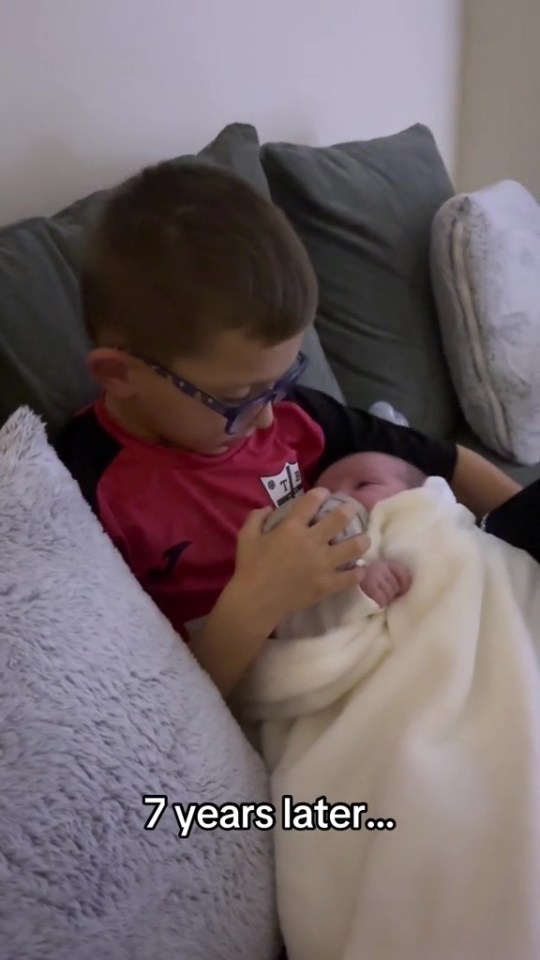 Megan is now a mum-of-two and loved seeing her firstborn as a big brother