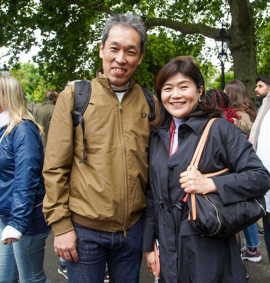 Daigo Nakauura, 52, and Rie Nakauura, 56, originally from Japan, are in the UK to visit London and the Cotswolds