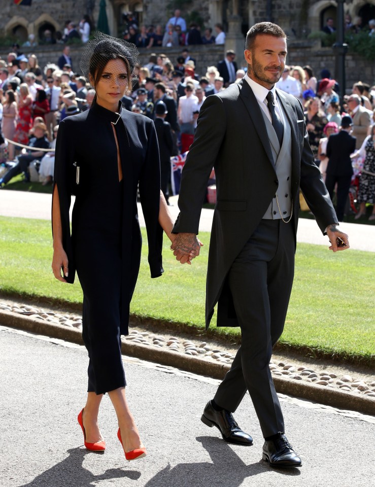 David and Victoria were among celebrities invited to Meghan and Harry’s royal wedding in 2018