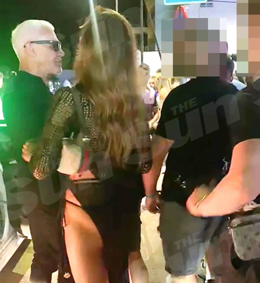 Footage showed the entrepreneur in a heated conversation outside an Ibiza club