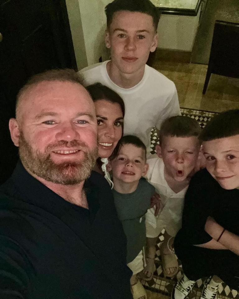 Wayne and Coleen Rooney with their four sons