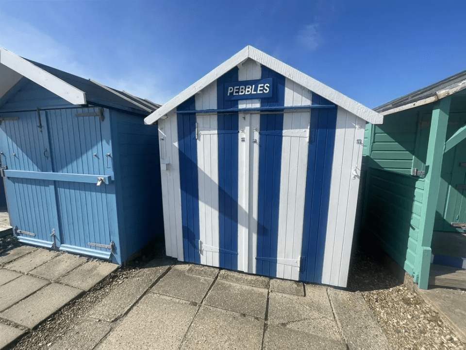 A beach hut in Worthing has been put up for sale