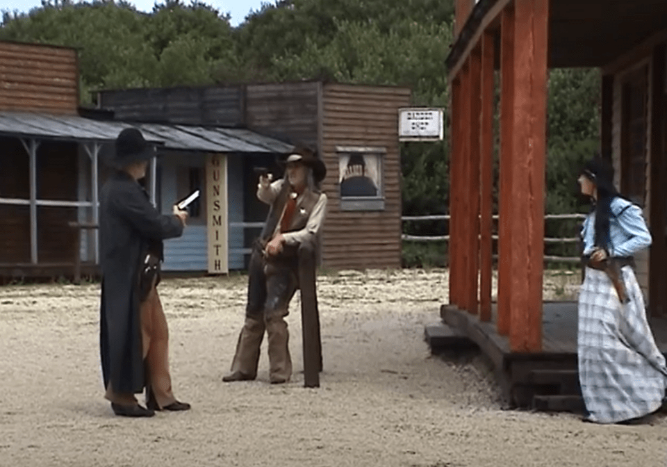 The park had cowboys acting out scenes when it was in operation