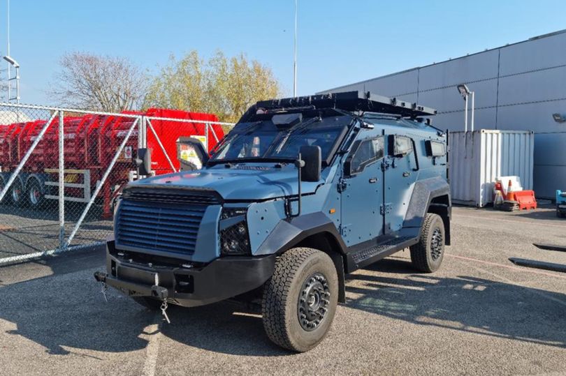 Underneath the £282,000 Sandcat’s hood lies a huge 6.7-litre V8 engine