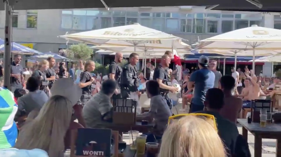 Pesky German cops confiscated a football from England fans they deemed too rowdy